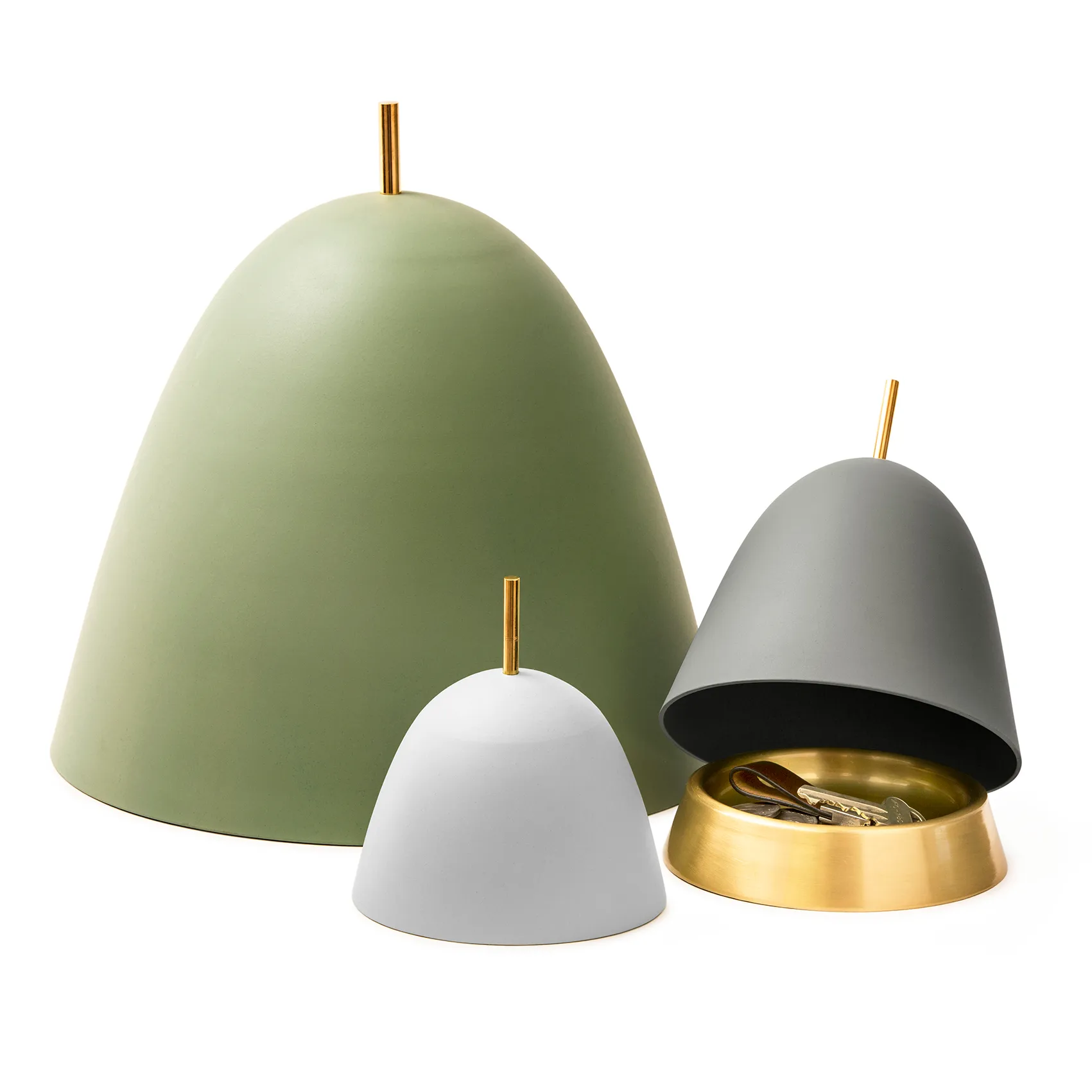 Gömma säilytysrasia small 12 cm, Valkoinen-messinki KLONG