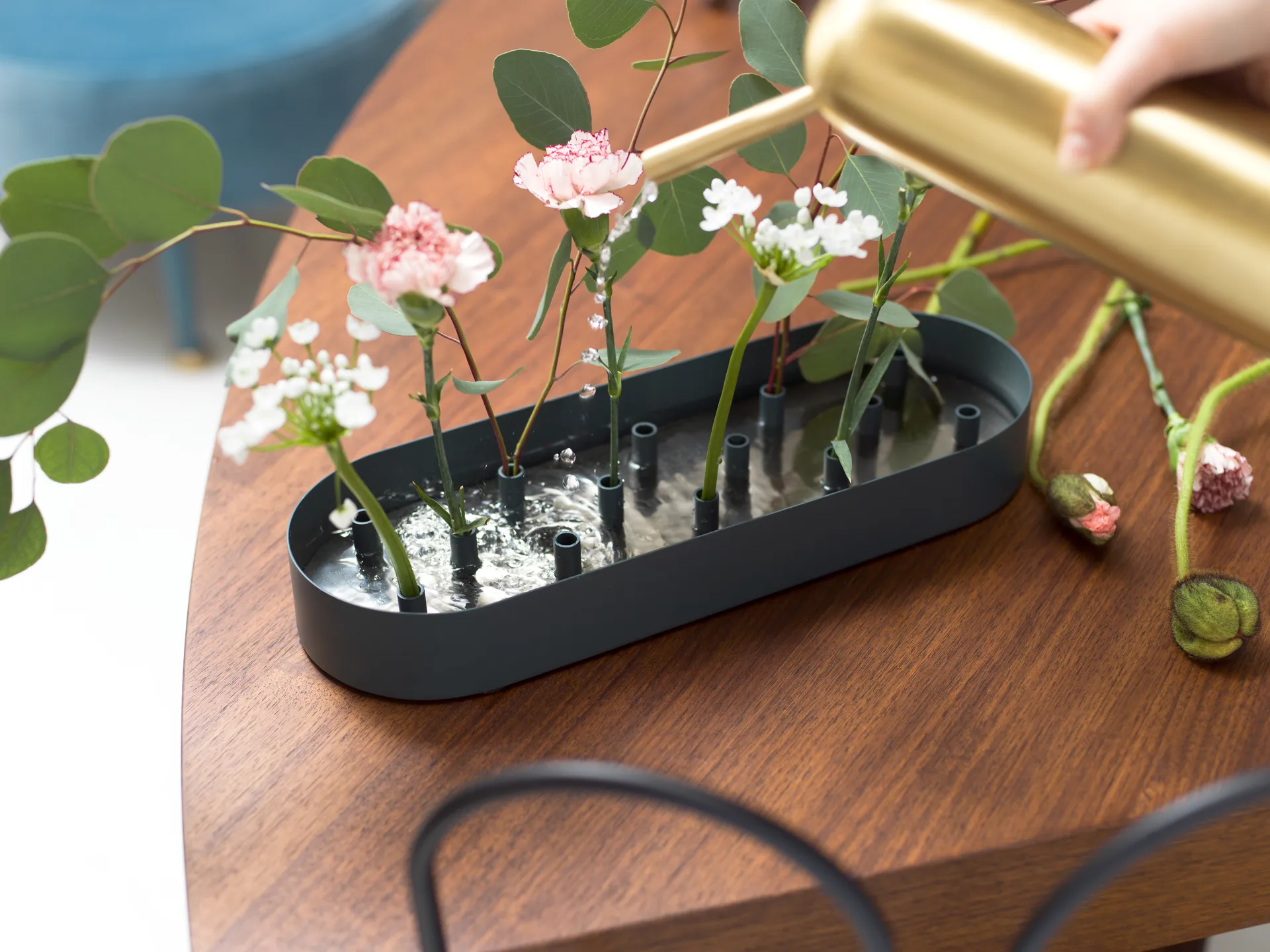 Jubel monikäyttöinen maljakko 45x14 cm, Steel-blue KLONG