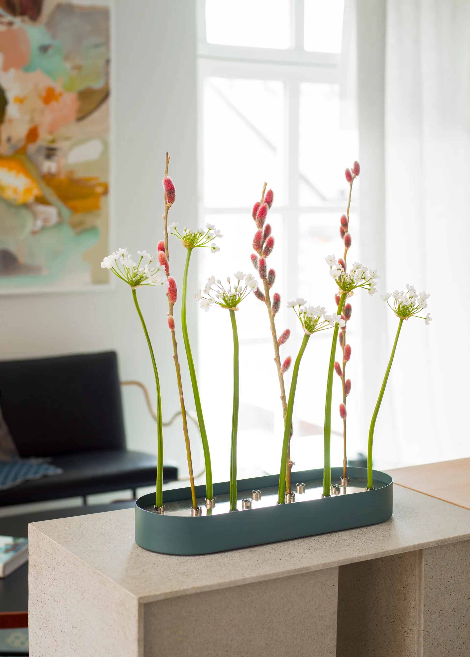 Jubel monikäyttöinen maljakko 45x14 cm, Steel-blue KLONG