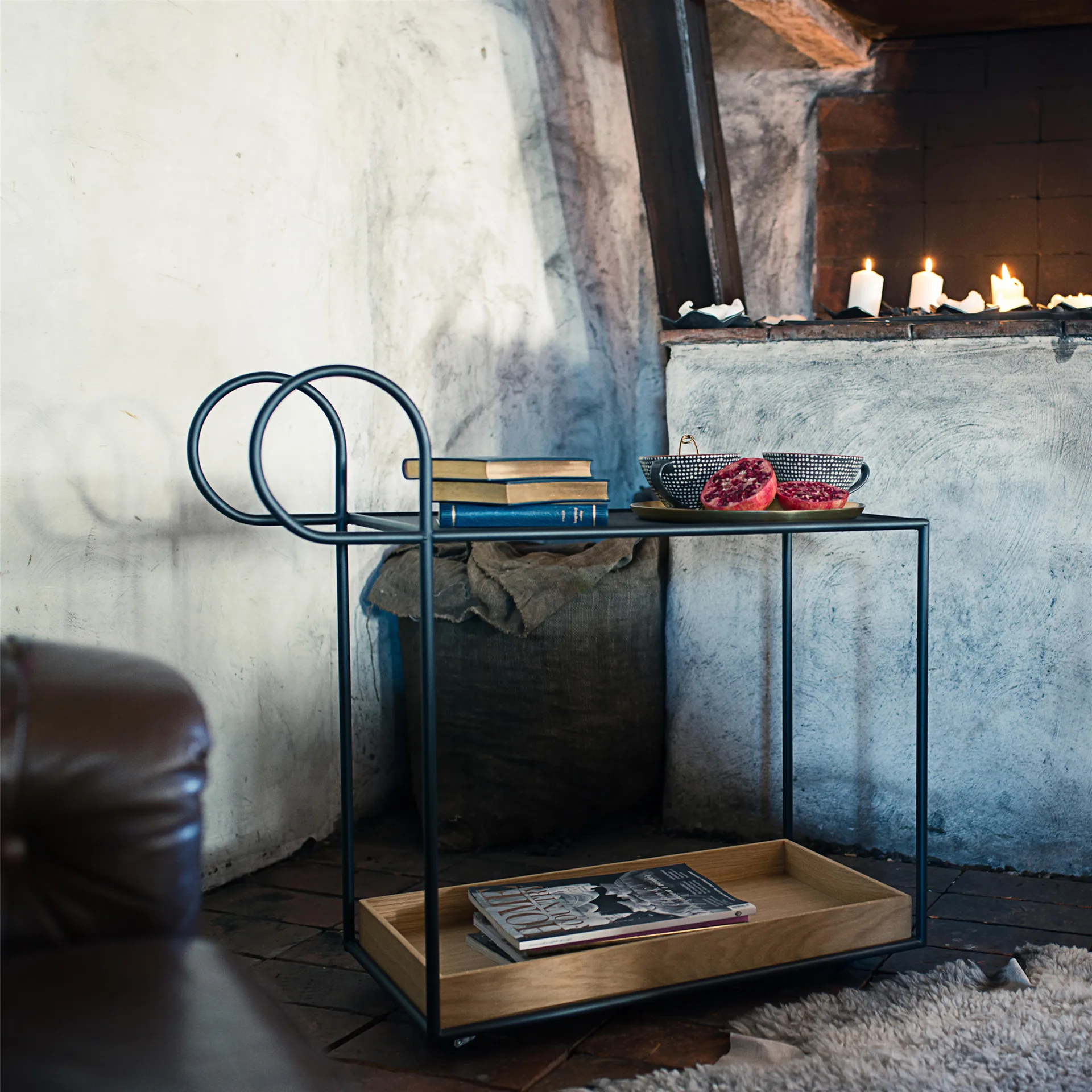 Julius tarjoiluvaunu, harmaa KLONG