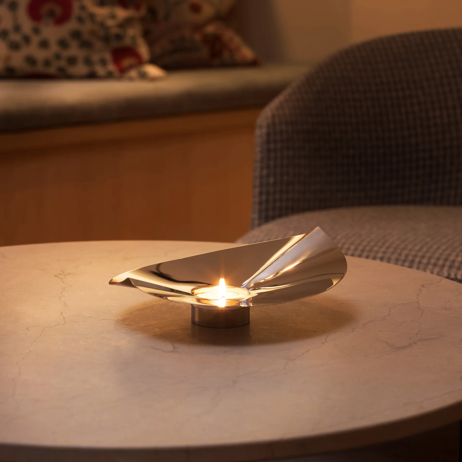 Löv maljakko-kynttilänpidike, Ruostumaton teräs KLONG