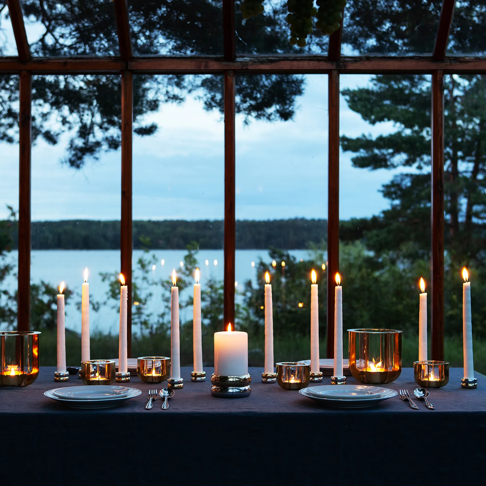 Marriage Duo kynttilänjalka, 2 osaa, Messinki-hopea KLONG