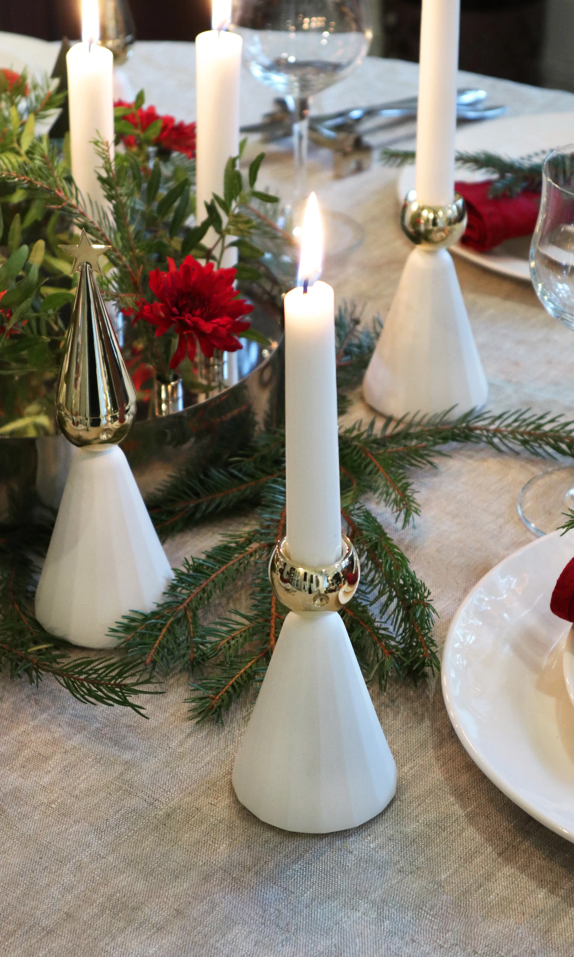 Soprano kynttilänjalka, Valkoinen messinki KLONG