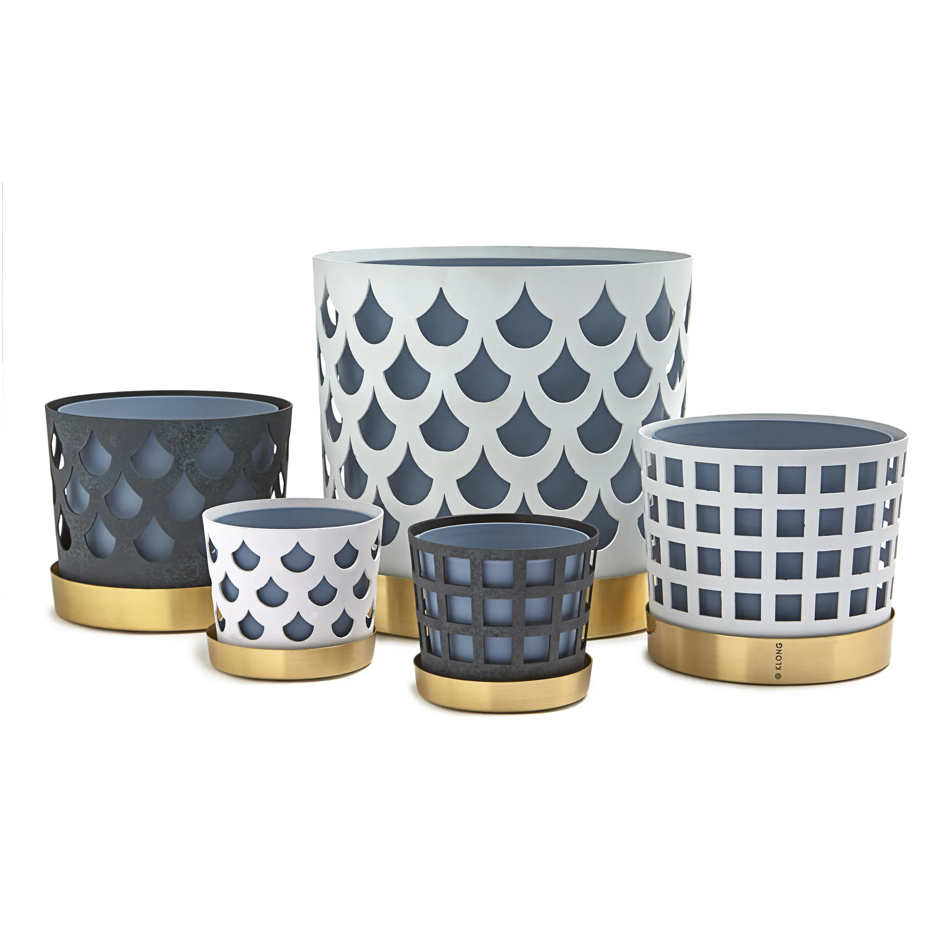 Trio ruukku square, keskikoko, valkoinen KLONG