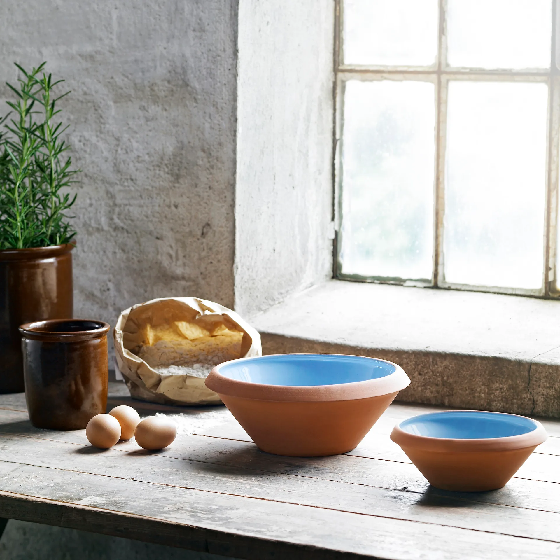 Knabstrup-kulho 2 l, vaaleansininen Knabstrup Keramik