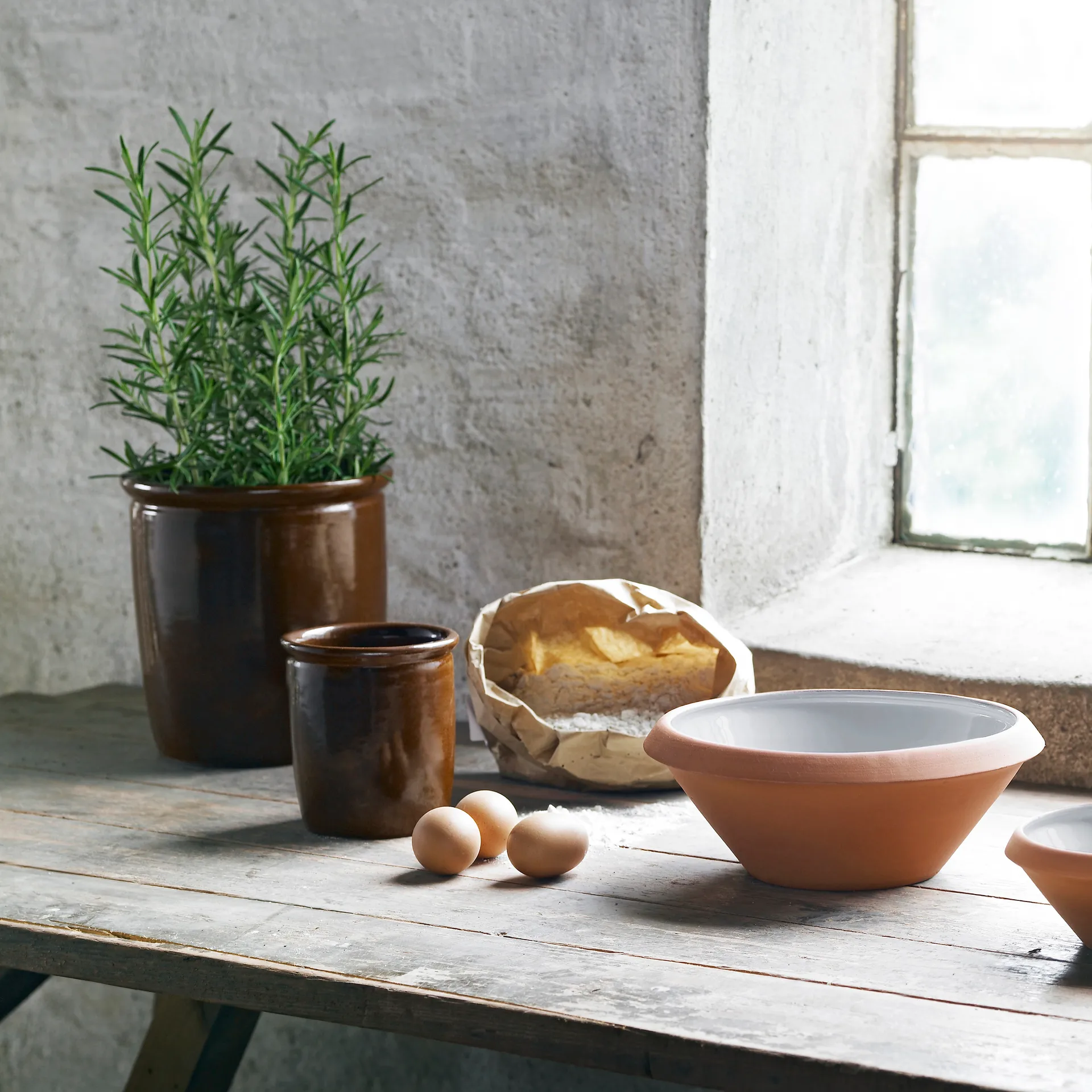 Knabstrup kulho 5 l, vaaleanharmaa Knabstrup Keramik