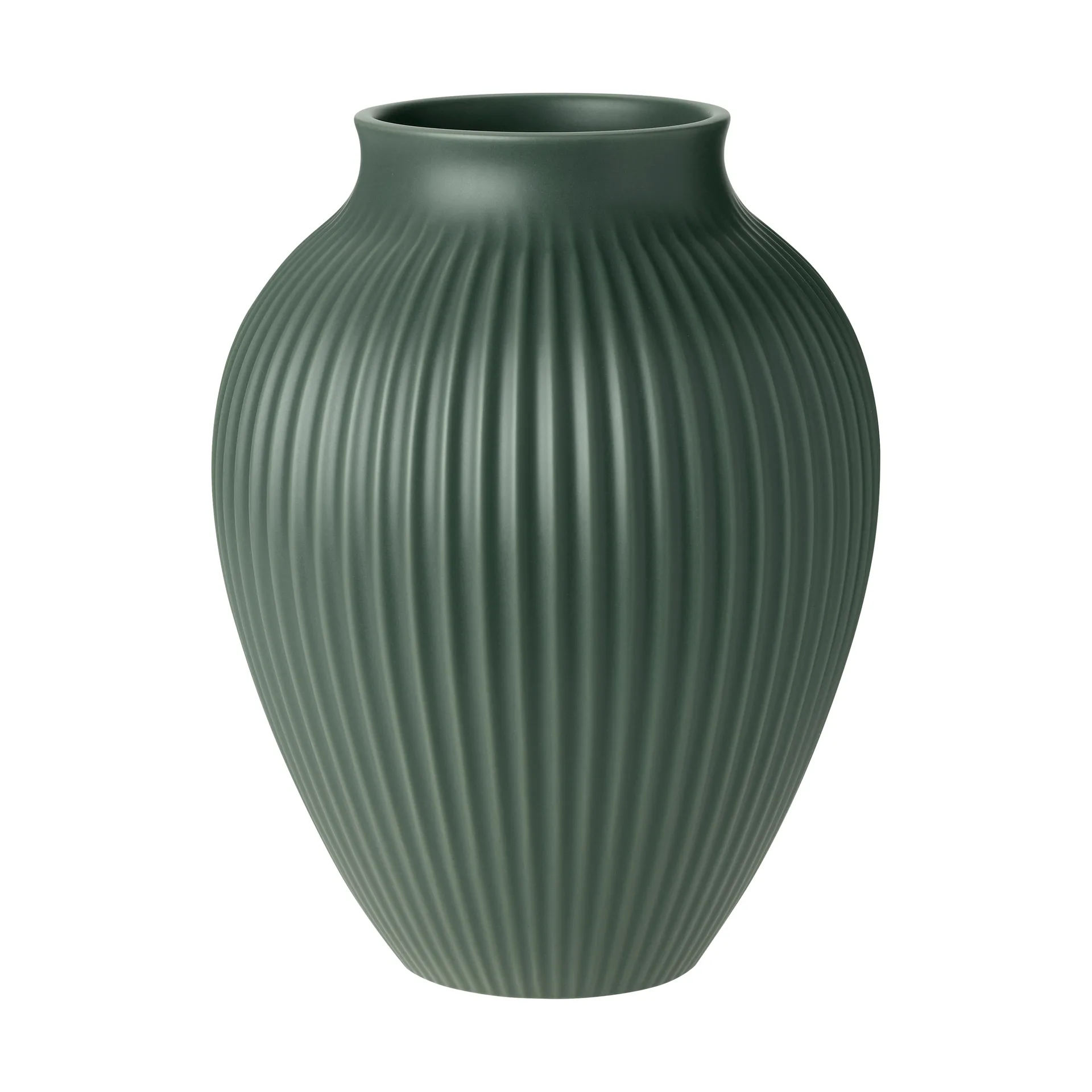 Knabstrup maljakko ripple matta celadon green, 27 cm Knabstrup Keramik