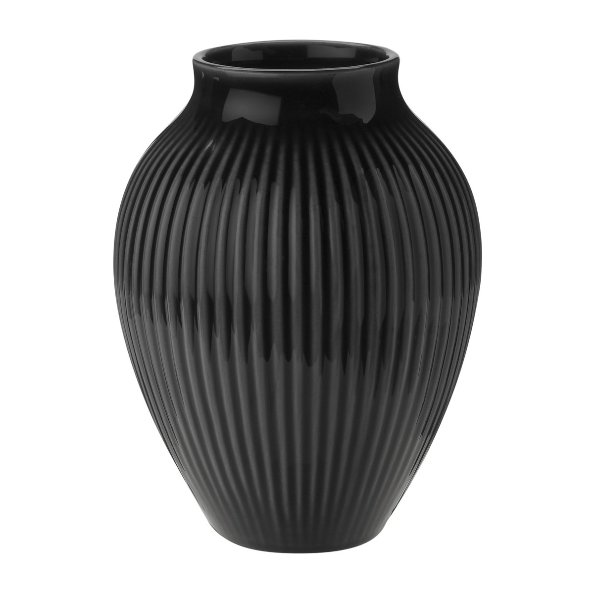 Knabstrup Keramik Knabstrup maljakko uritettu 12,5 cm Musta