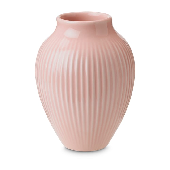 Knabstrup maljakko uritettu 12,5 cm - Vaaleanpunainen - Knabstrup Keramik