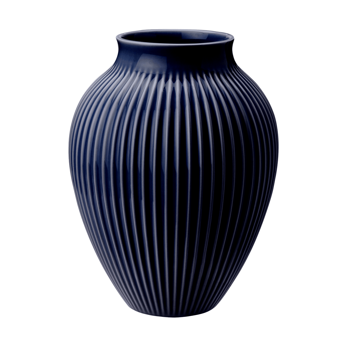 Knabstrup Keramik Knabstrup maljakko uritettu 20 cm Dark blue