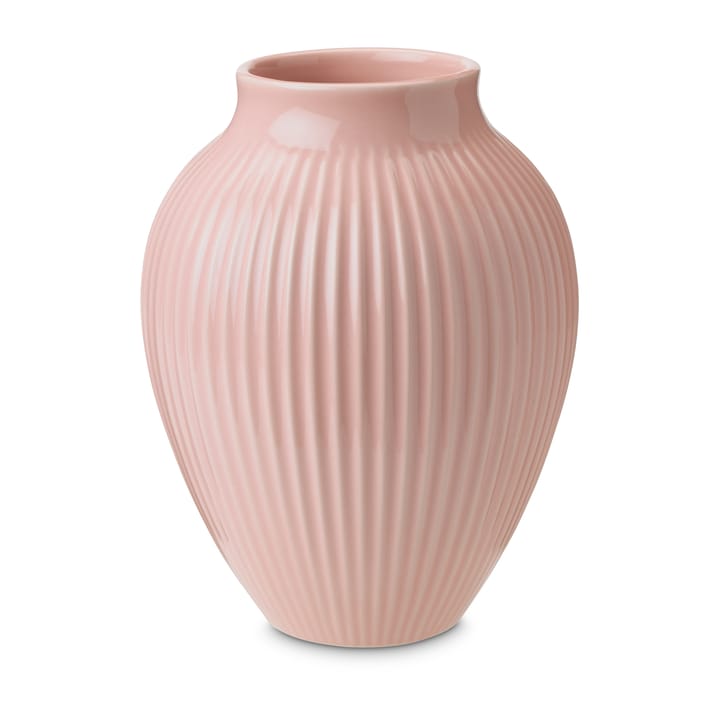 Knabstrup maljakko uritettu 20 cm - Vaaleanpunainen - Knabstrup Keramik