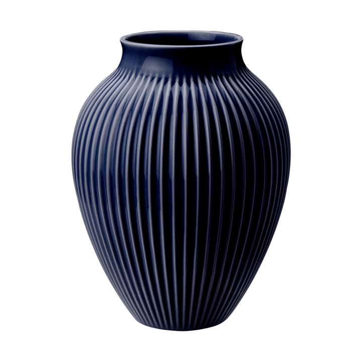 Knabstrup maljakko uritettu 27 cm - Dark blue - Knabstrup Keramik