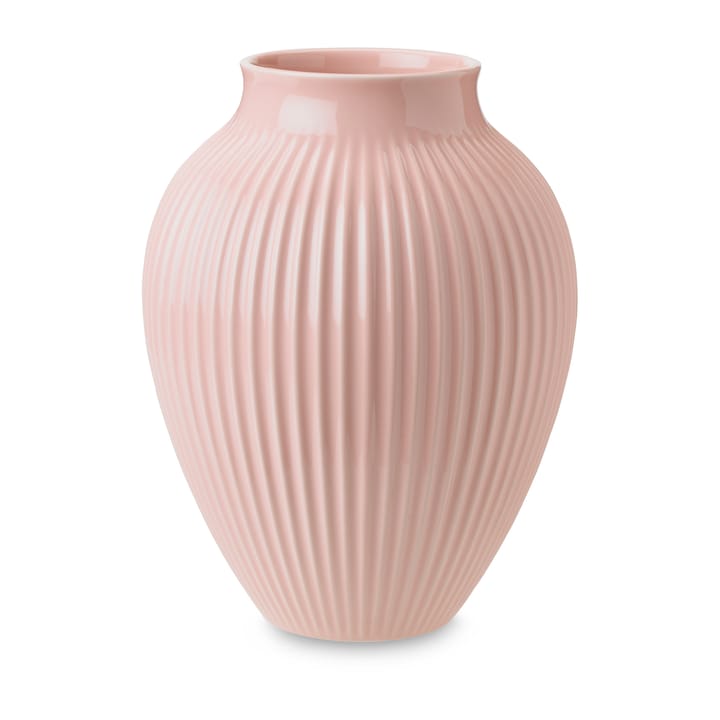 Knabstrup maljakko uritettu 27 cm - Vaaleanpunainen - Knabstrup Keramik