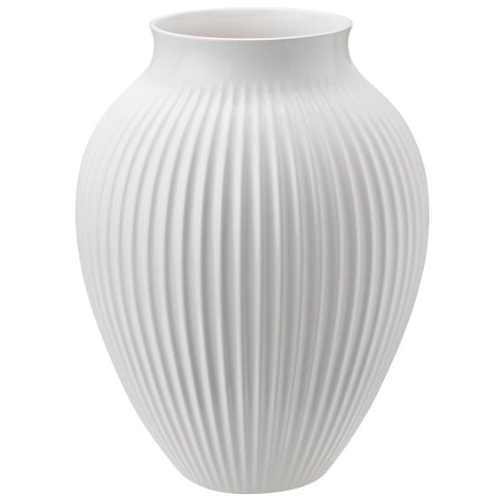 Knabstrup maljakko uritettu 27 cm - Valkoinen - Knabstrup Keramik