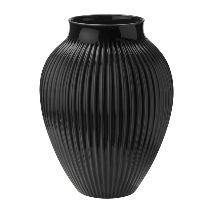 Knabstrup maljakko uritettu 35 cm - Musta - Knabstrup Keramik
