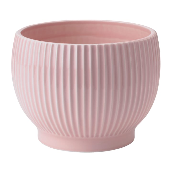 Knabstrup ruukku uritettu Ø16,5 cm - Vaaleanpunainen - Knabstrup Keramik