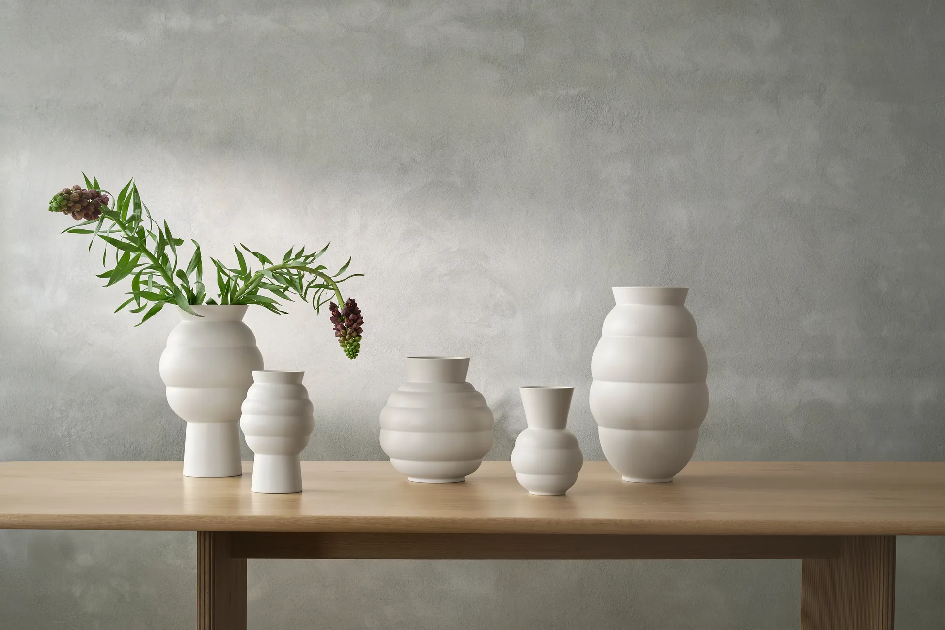 Tortus Archie maljakko No5 41,5 cm, Valkoinen Knabstrup Keramik