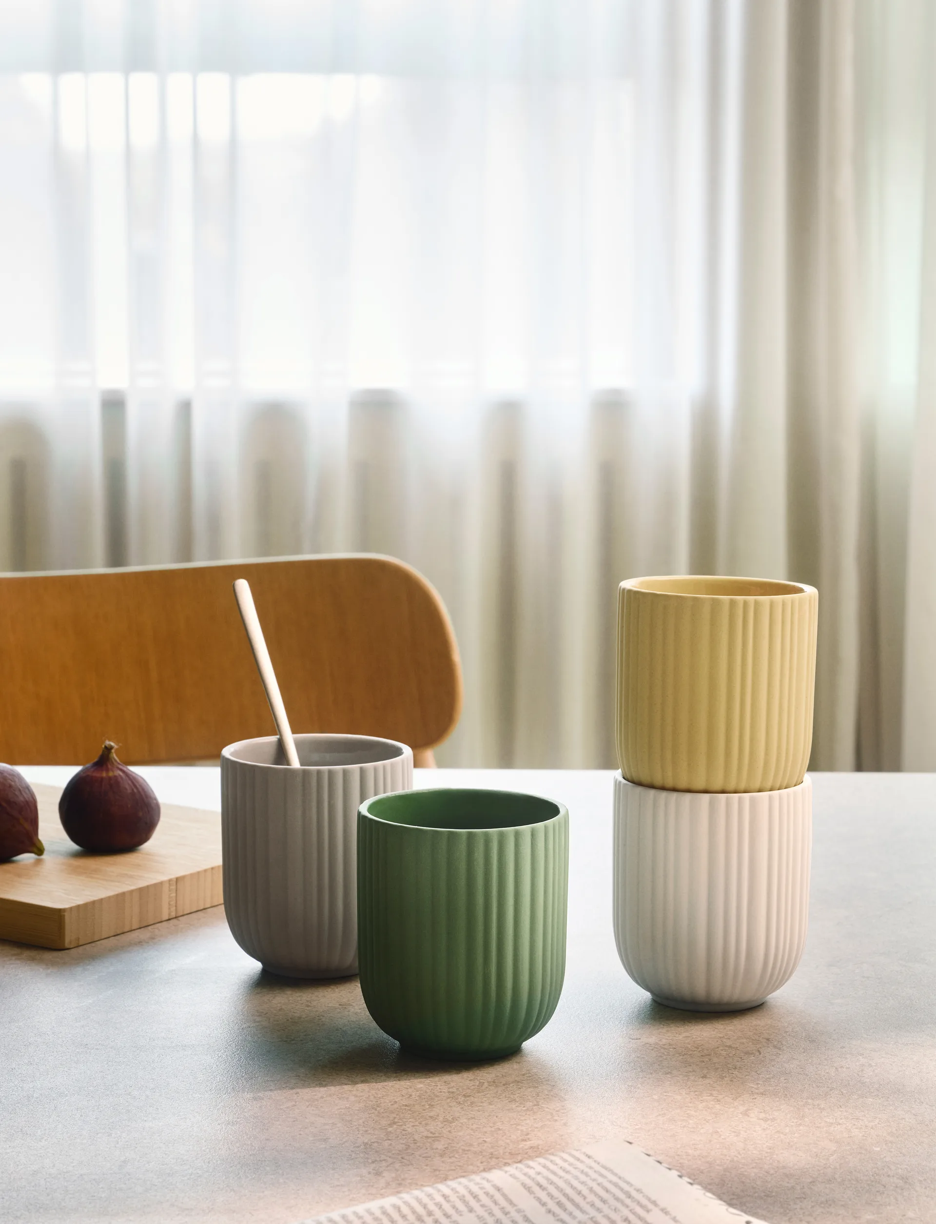 Verda muki 25 cl, Soft light grey Knabstrup Keramik