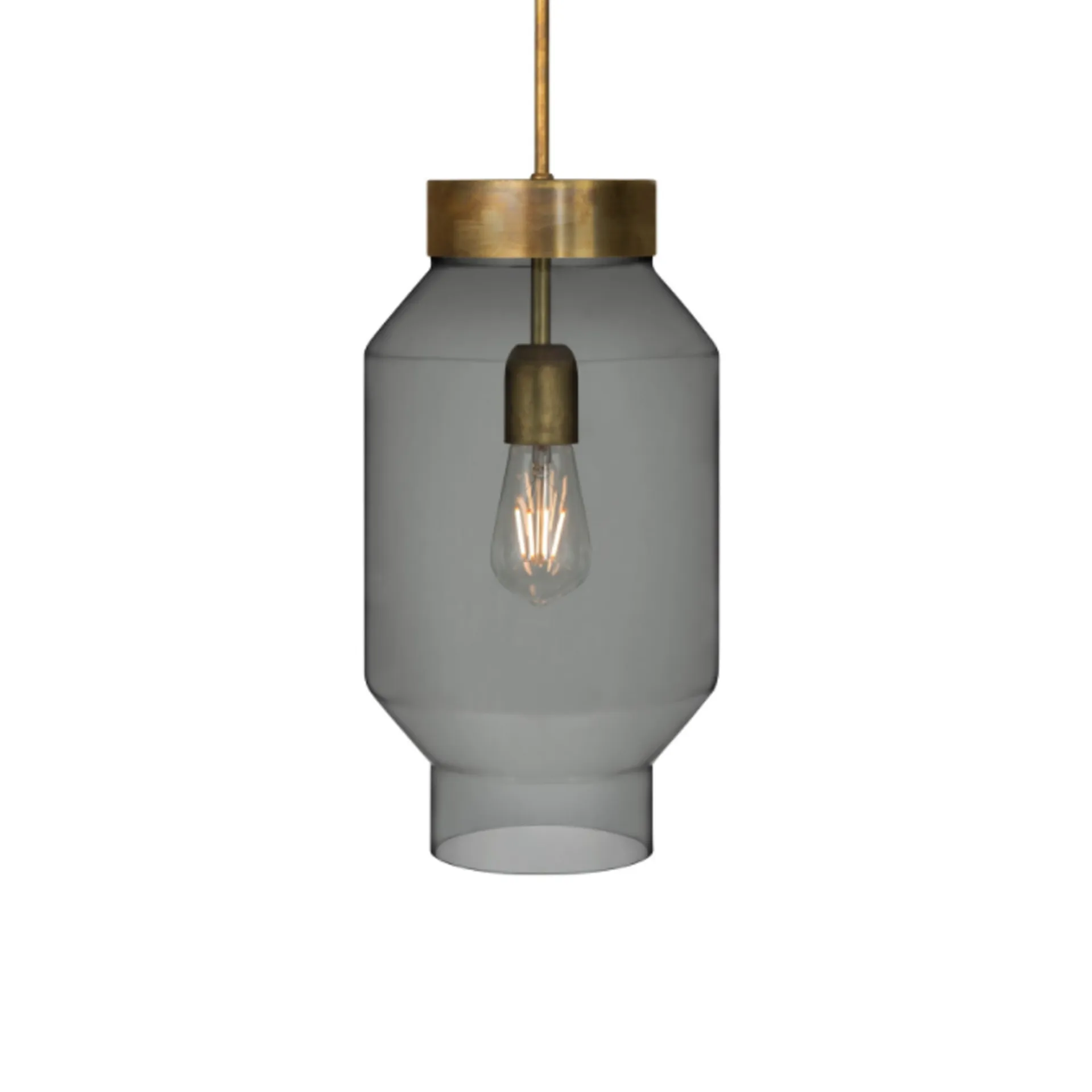 Fenomen riippuvalaisin, Savunharmaa lasi-raaka messinki-suuri Konsthantverk