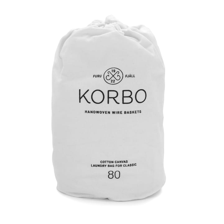 Pyykkisäkki Korbo koriin - valkoinen 80 l - KORBO