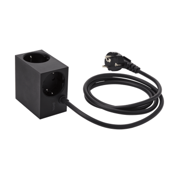 Cuboid haaroituspistorasia 2 m - Black - Kord