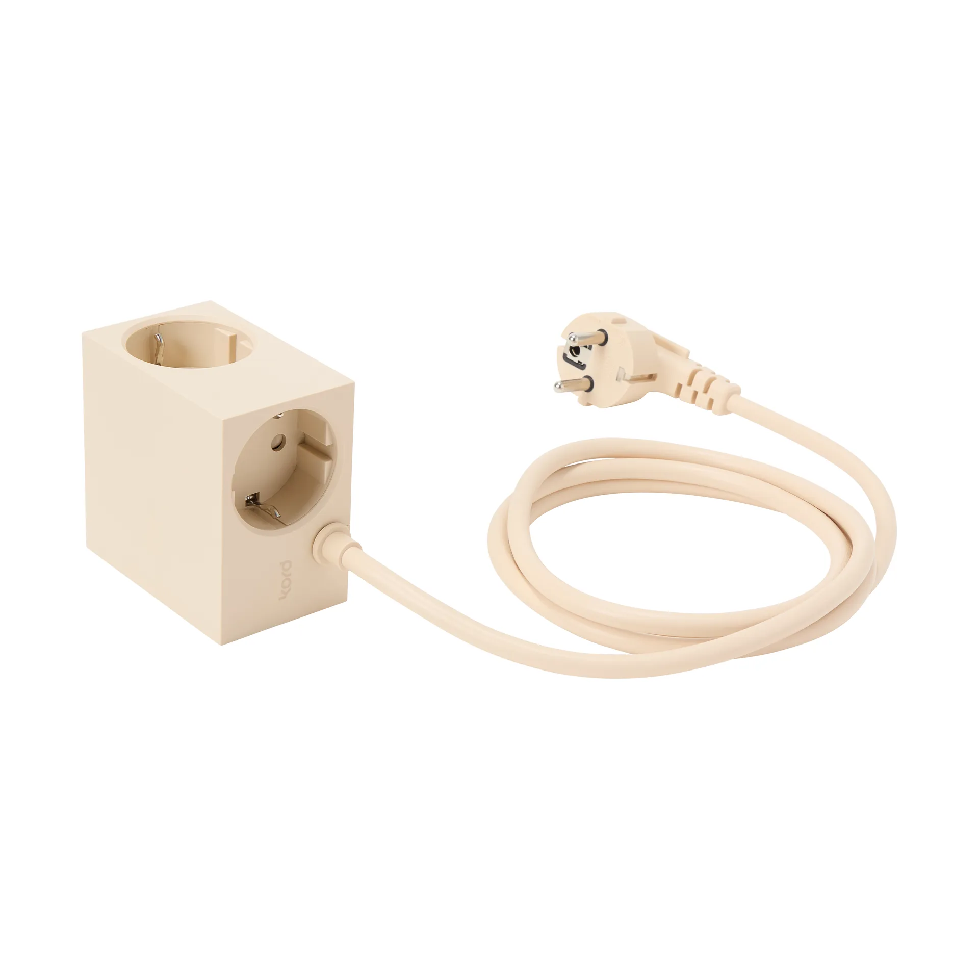Cuboid haaroituspistorasia 2 m, Pearled Ivory Kord
