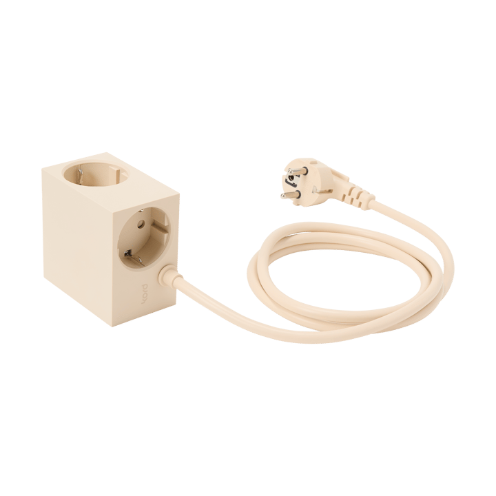 Cuboid haaroituspistorasia 2 m, Pearled Ivory Kord