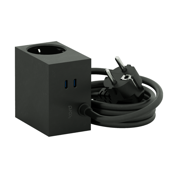 Cuboid+ haaroituspistorasia USB-C 30W 2 m, Black Kord