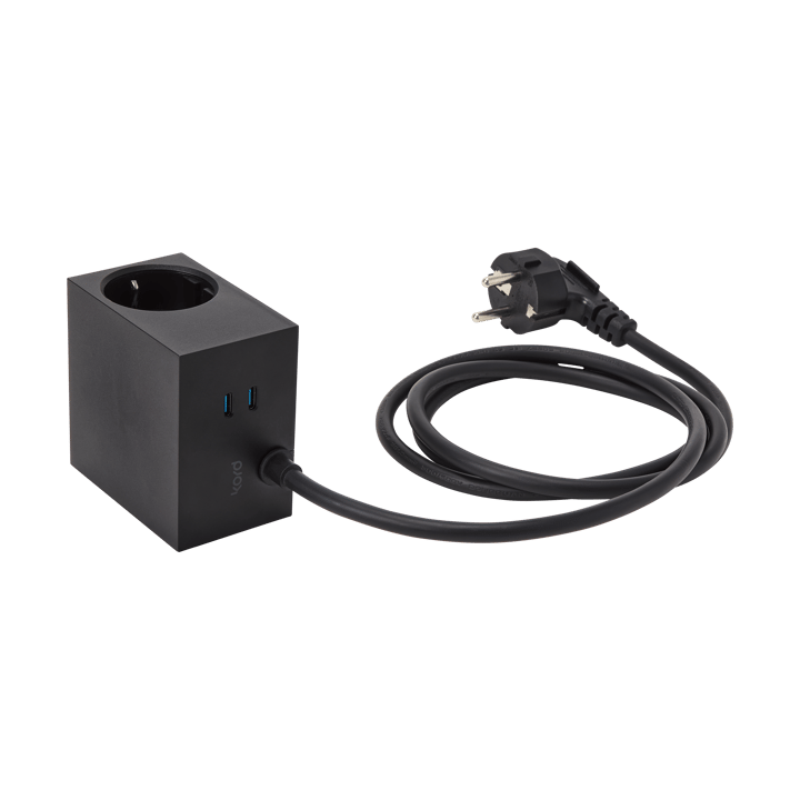 Cuboid+ haaroituspistorasia USB-C 30W 2 m, Black Kord