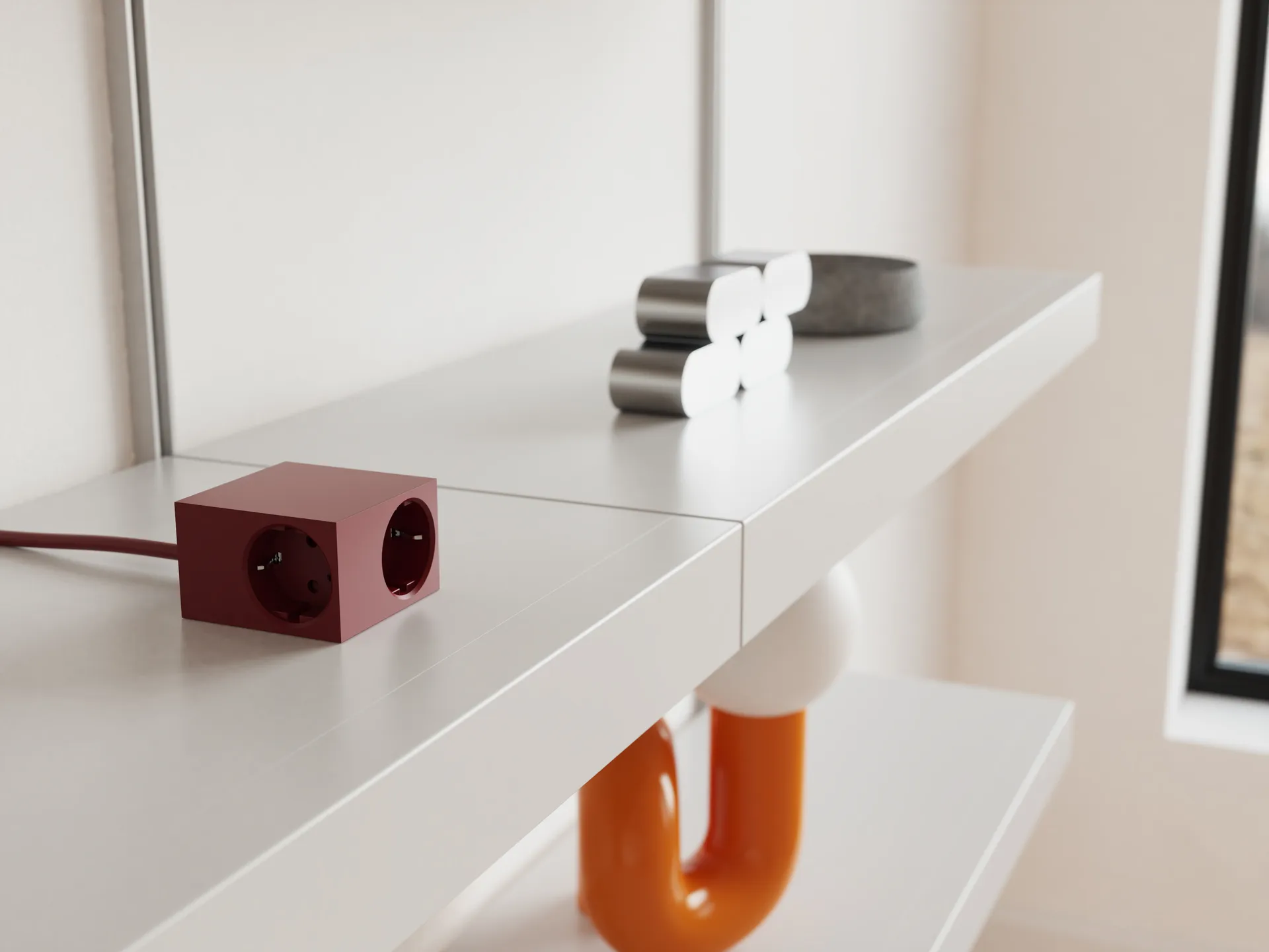 Cuboid+ haaroituspistorasia USB-C 30W 2 m, Fired Brick Kord