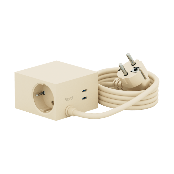 Cuboid+ haaroituspistorasia USB-C 30W 2 m - Pearled Ivory - Kord