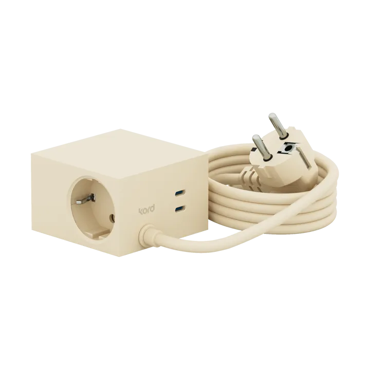Cuboid+ jatkojohto USB-C 30W 2 m - Pearled Ivory (valkoinen) - Kord