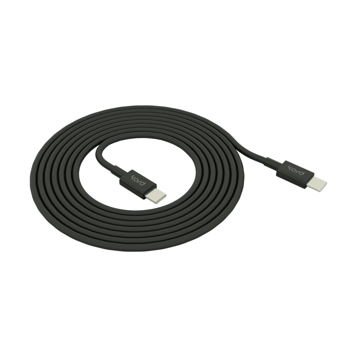 Kord USB-C - USB-C latauskaapeliin 1,8 m - Black - Kord