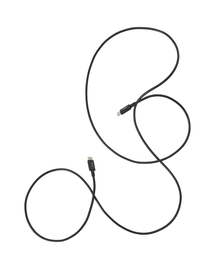 Kord USB-C - USB-C latauskaapeliin 1,8 m, Black Kord