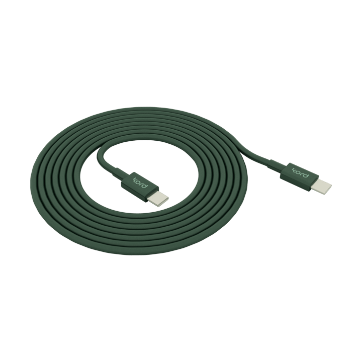 Kord USB-C - USB-C latauskaapeliin 1,8 m - Dark Green - Kord
