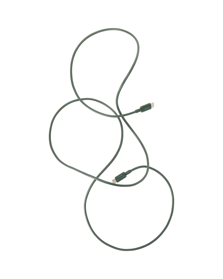 Kord USB-C - USB-C latauskaapeliin 1,8 m, Dark Green Kord