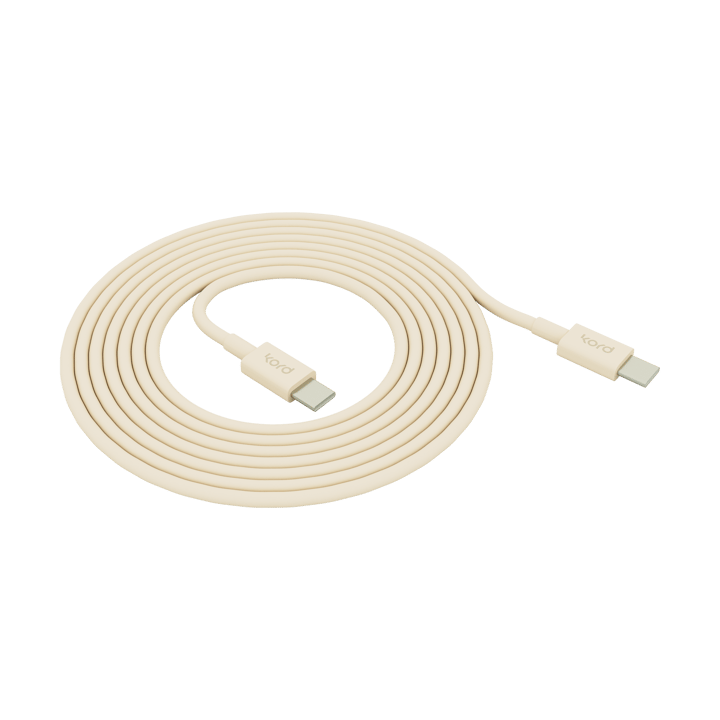 Kord USB-C - USB-C latauskaapeliin 1,8 m - Pearled Ivory - Kord