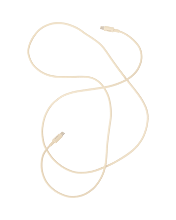 Kord USB-C - USB-C latauskaapeliin 1,8 m - Pearled Ivory - Kord