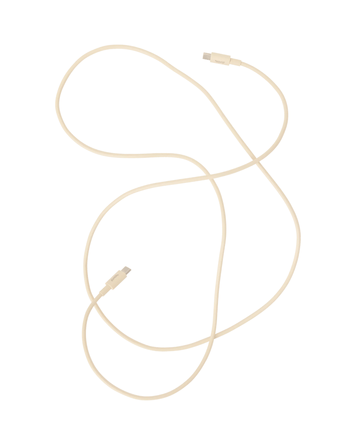 Kord USB-C - USB-C latauskaapeliin 1,8 m, Pearled Ivory Kord