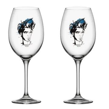 All about you viinilasi 52 cl 2-pakkaus - Miss him (sininen) - Kosta Boda