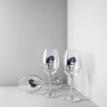All about you viinilasi 52 cl 2-pakkaus - Miss him (sininen) - Kosta Boda
