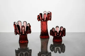 Auringonkukka tuikku 11,5 cm - Punainen - Kosta Boda