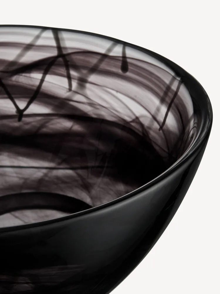 Contrast kulho 230 mm, Svart-svart. Kosta Boda