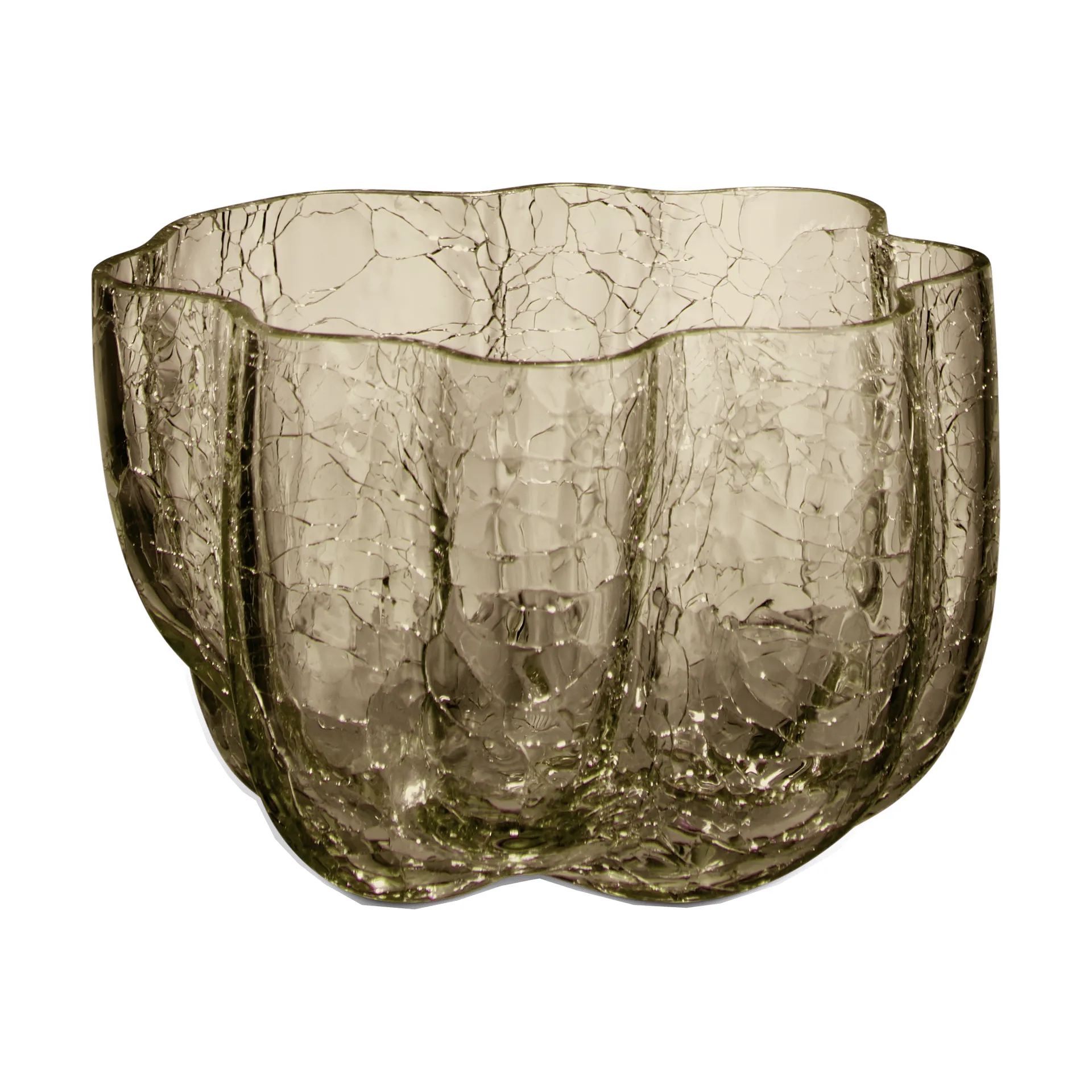 Crackle kynttilälyhty 5,8 cm, taupe Kosta Boda