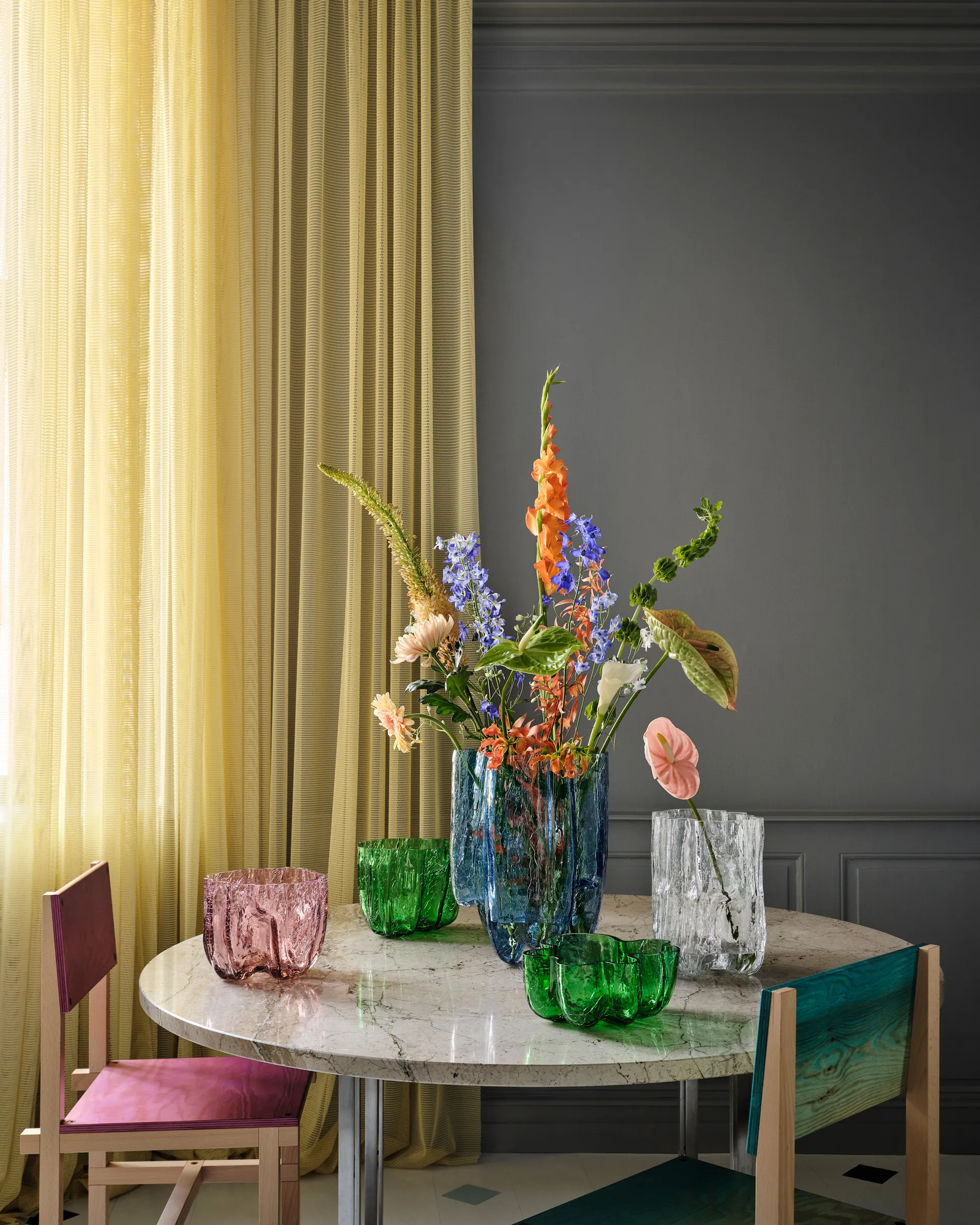 Crackle maljakko 17,5 cm, Vaaleanpunainen Kosta Boda