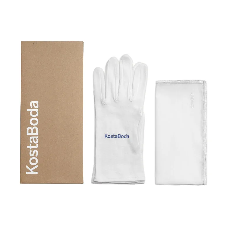 Kosta Boda glass care set box, Valkoinen, small Kosta Boda