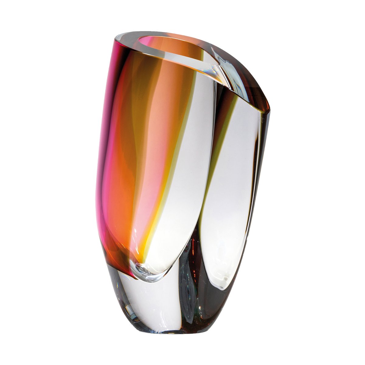 Kosta Boda Mirage maljakko 31 cm Harmaa-punainen | Skandinaavinen Sisustus | Maljakot | Harmaa