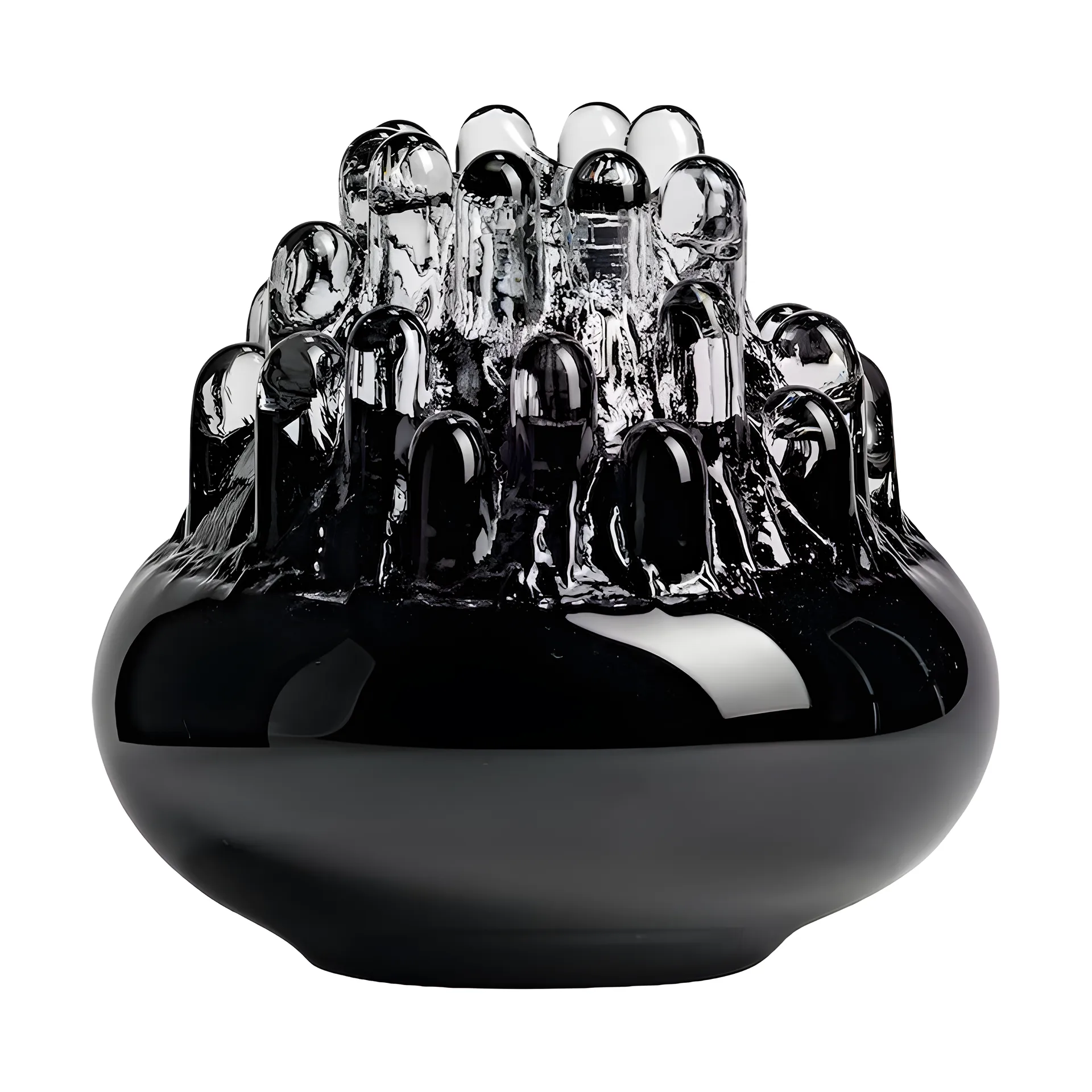 Polar kynttilänjalka 200 mm, Musta Kosta Boda