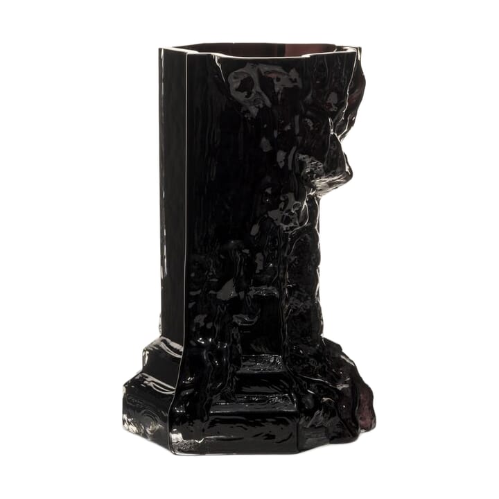 Rocky Baroque maljakko 25 cm - Totally black - Kosta Boda