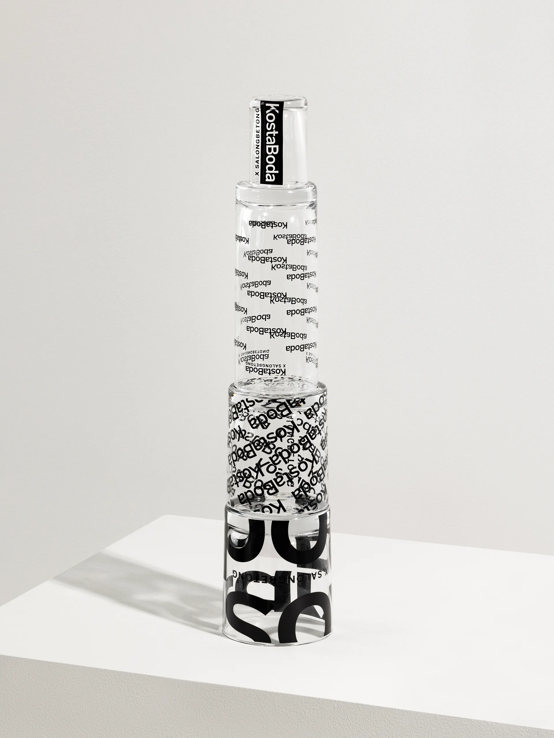 Salong Betong highball lasi 33 cl 2-pakkaus, Kirkas-musta Kosta Boda